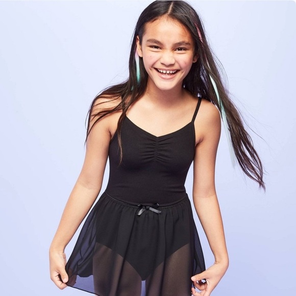 More Than Magic Girls Dance Cami Black Leotard - Picture 2 of 6